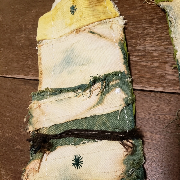 Happy Skunk Frantic Handmade Patchwork Scarf Visible Mending Style Corduroy Back - Picture 16 of 16